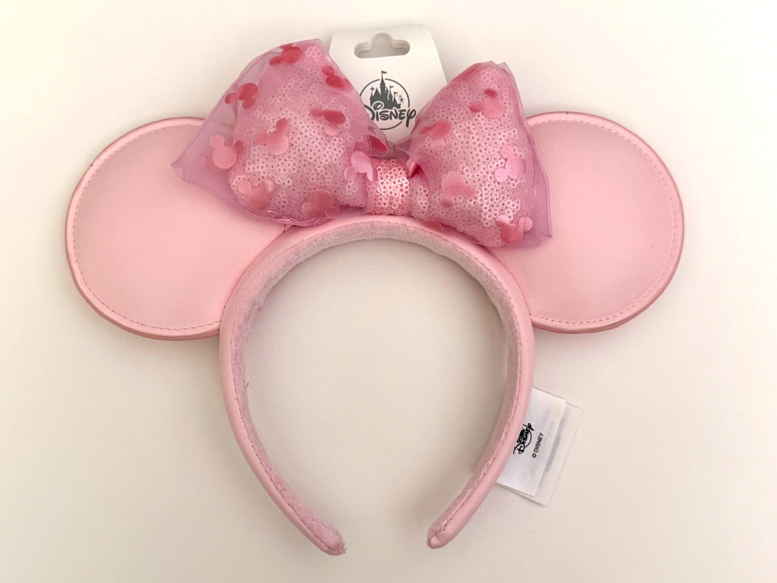 Disney Parks 2025 Pink Mickey Icon Bow Fashion Minnie Ears Headband *NWT