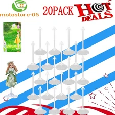 20 Set Doll Stand Display Holder for 11"-13" Doll Transparent Model Rack Support
