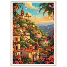 Mexico Print Mexican Art Print Poster Landscape Wall Art Printable Wall Decor