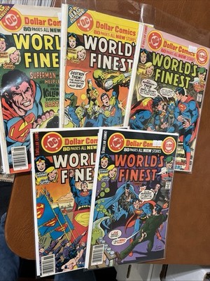World's Finest Comics Run 5 w/2 KEYS: VG- to FN+ & Up #244-248 DC 1977 $8 Ship