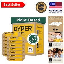 Soft  Absorbent Plant-Based Baby Wipes - 720 Count, Perfect for Travel