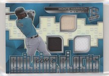 2021 Spectra Building Blocks Materials Neon Blue Prizm 5/50 Monte Harrison 5x8