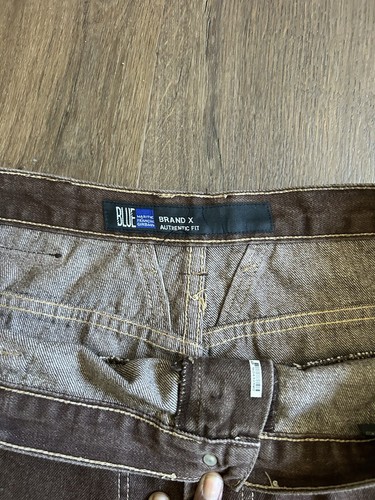 Marithe Francois Girbaud Blue Brand X Baggy Y2K Grunge Pants Size 40 Vtg Brown - Picture 5 of 7
