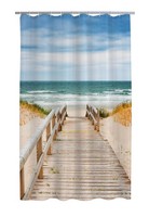 Ridder Duschvorhang Textil Nordsee Multicolor 180X200 Cm Duschvorhang, Vorhang,