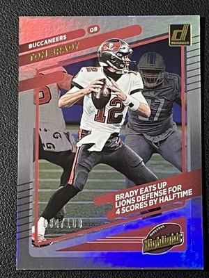 2021 Panini Donruss Tom Brady #'d 34/100 Highlights Holo Tampa Bay Buccaneers