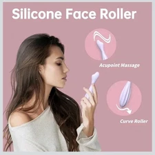Face Roller, Silicone Skin Care Beauty Lifting Contouring Silicone Face Massager