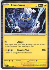 Thundurus 033/086 Pokemon SV: Black Bolt Holo Rare NM