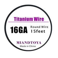 Titanium Wire 15Feet 16 Gauge 1.3Mm TA1 round for Jewelry Making Handmade Arts C