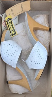 Vintage Repella White Leather Heels