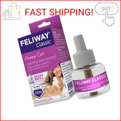 FELIWAY  Classic 30 Day Cat Calming Refill for Pheromone Diffuser, 48ml - Helps 