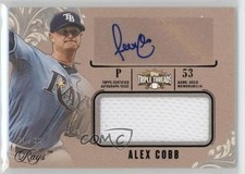 2014 Topps Triple Threads Unity Jumbo Relics /99 Alex Cobb #UAJR-AC Auto 4e8