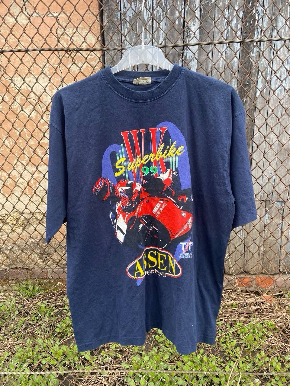 Isle Of Man TT 1999 Motorcycle Racing Vintage T-Shirt Blue Size XL