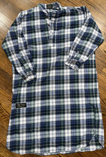 The Vermont Flannel Co. One Size Cotton Flannel Long Night Shirt Nightgown Plaid