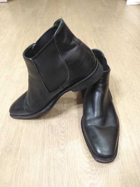 Men Ecco Boots Black Leather 41 #3R68