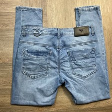 Tanjim Slim Fit Distressed Jeans Mens 32x29 Light Wash Denim UAE Dubai Casual