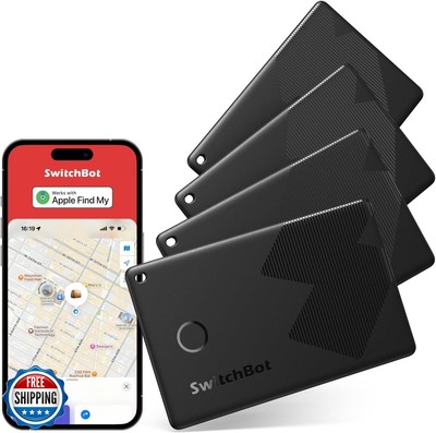 SwitchBot Wallet Finder Card (4 Pack), Bluetooth Tracker, Item Lo