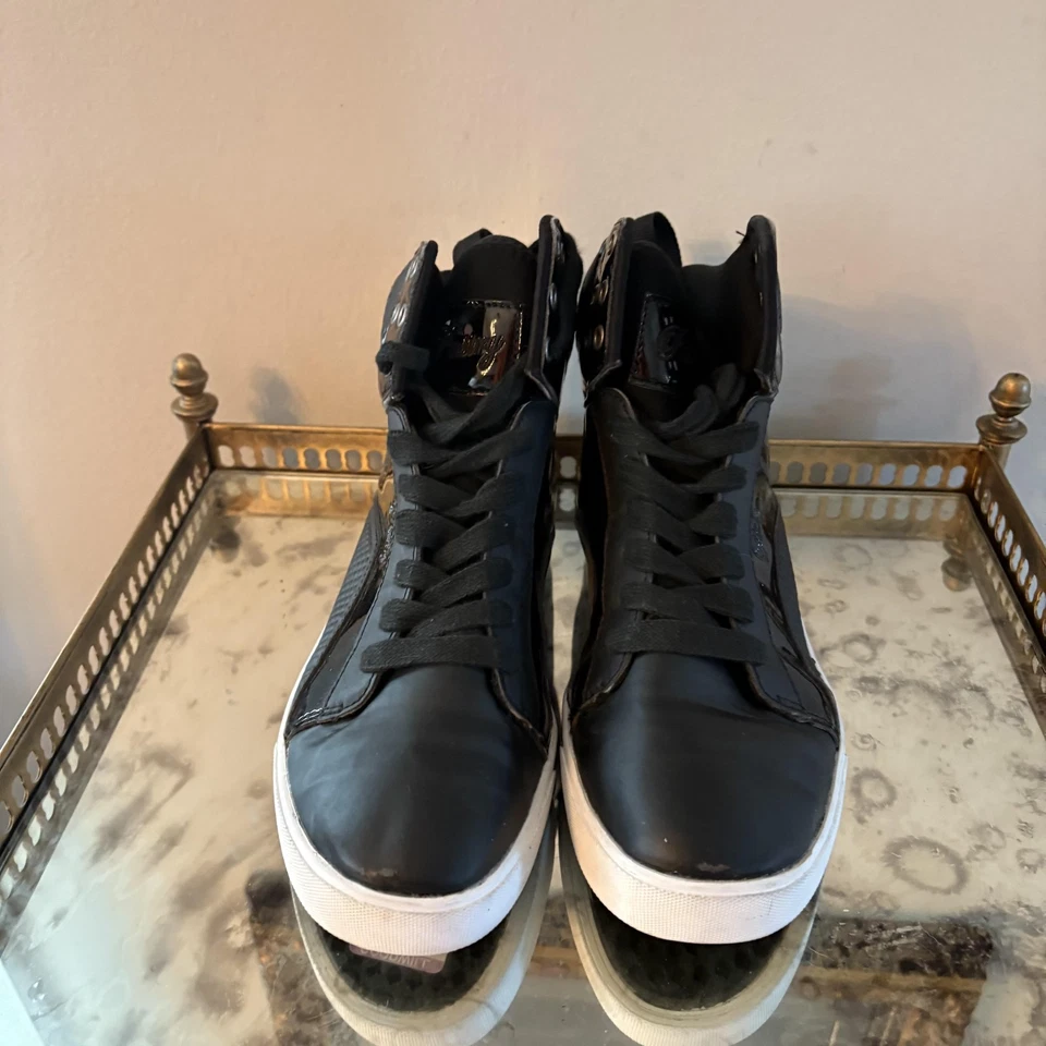 Zapatos de caña alta de pastelería para mujer talla 8 negro charol glam pastel zapatillas Foto 3 de 4