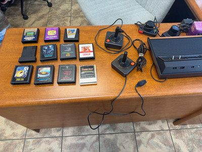 Sears Tele-Games Atari 2600 Video Arcade Console Bundle 11 Games Tested Working