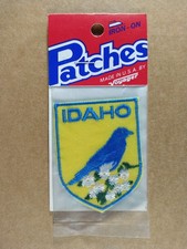 IDAHO Bluebird Voyager Iron-on Patch New Sealed Vintage