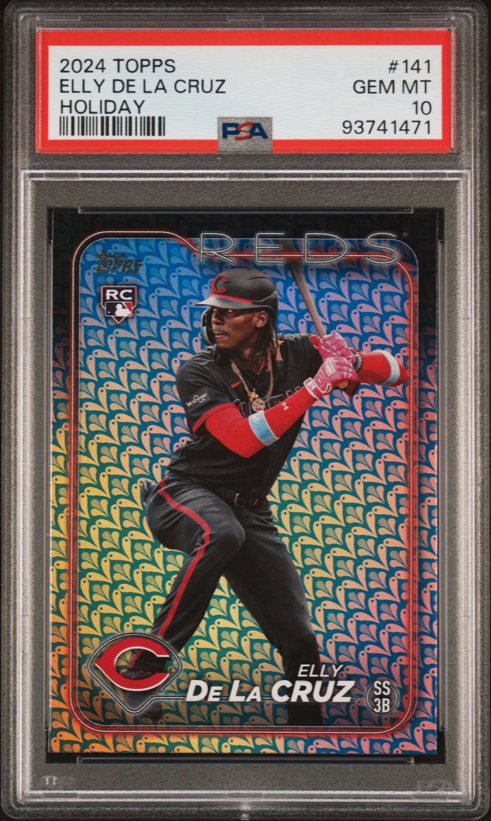 2024 TOPPS HOLIDAY #141 ELLY DE LA CRUZ ROOKIE RC PSA 10