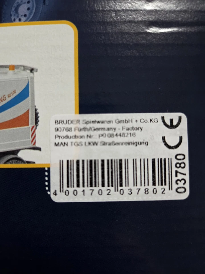 BRUDER 03780 MAN Kehrmaschine neu, unbenutzt, OVP - Bild 4 von 4