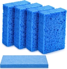 Mcyye 4PCS Compressed Kitchen Sponges for Household Use, Zero Scratch Blue 