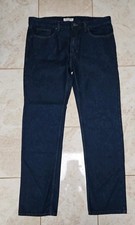BNWT M&S Mens W36 L33 Long Blue Straight Leg Jeans 36" Fashion Non Stretch Denim