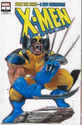   X-Men blank cover Wolverine by Edi Santos  -  TramaStudio  