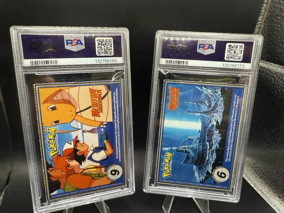 Burger King Pokemon Promo Set 1999 Mewtwo Mew Vaporeon Seel Lapras PSA Graduado Foto 4 de 4