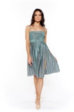 Misha Collection Green Silver Glitter Mini Dress Size AU 6 US 2 BNWT