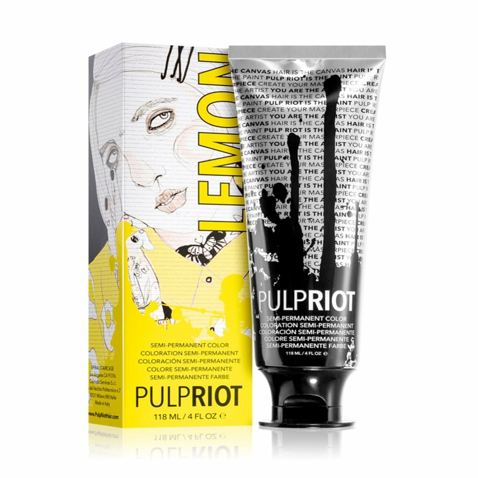 Pulp Riot Semi-Permanent Cruelty-Free & Vegan Hair Dye - Lemon 118ml