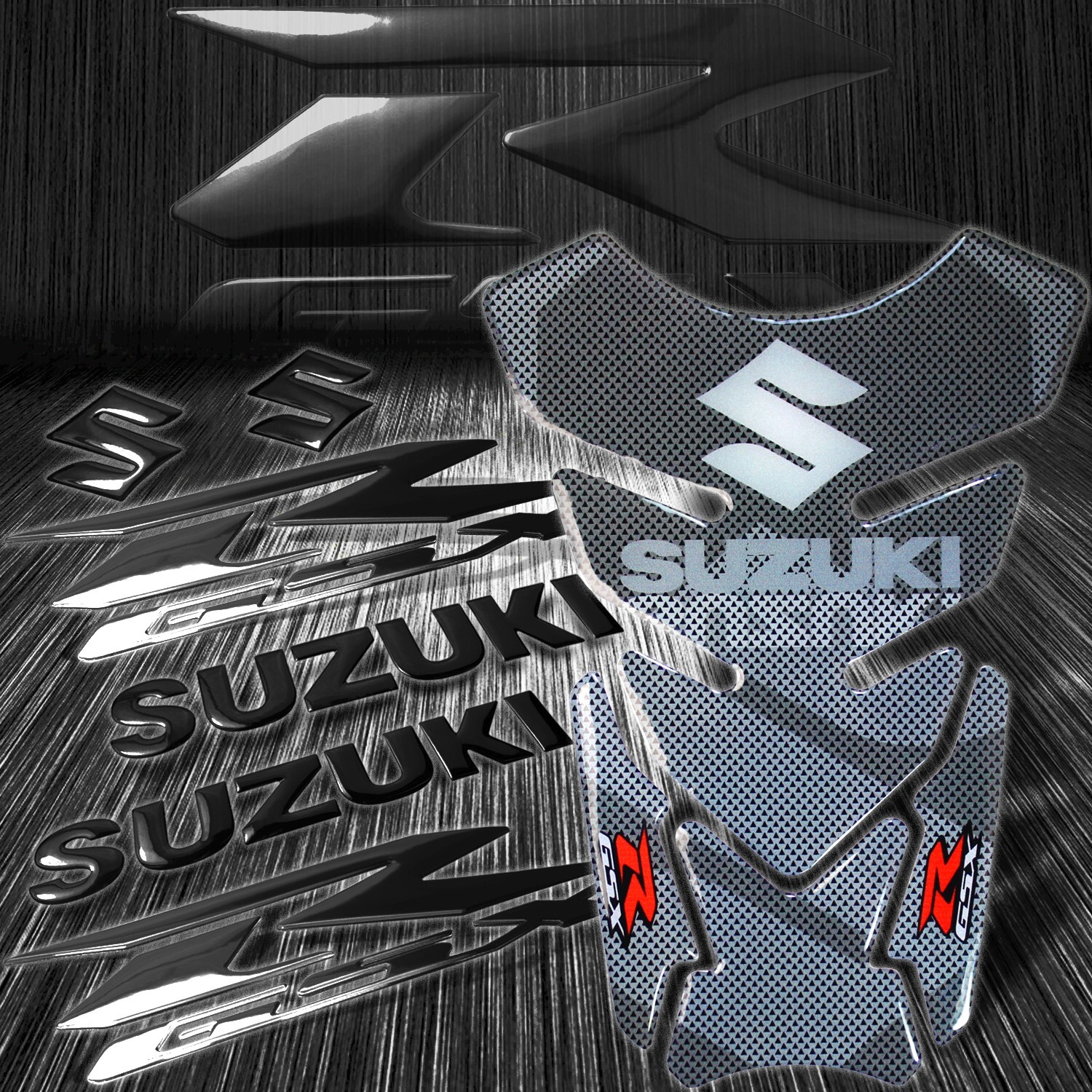 Reflective Logo Carbon Look Tank Pad+8