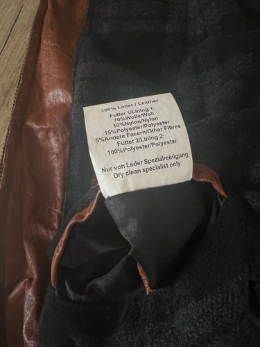 Joop! Jeans antik Biker Lederjacke Leder Gr.L 50 gefüttert braun Motorrad Joop - Bild 6 von 11