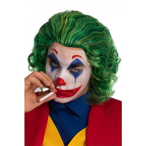 The Clown Joker Wig Green Jester Fancy Dress Halloween Adult Mens