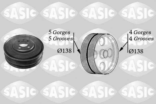 SASIC 2156027 Belt Pulley, crankshaft for AUDI,SKODA,VW