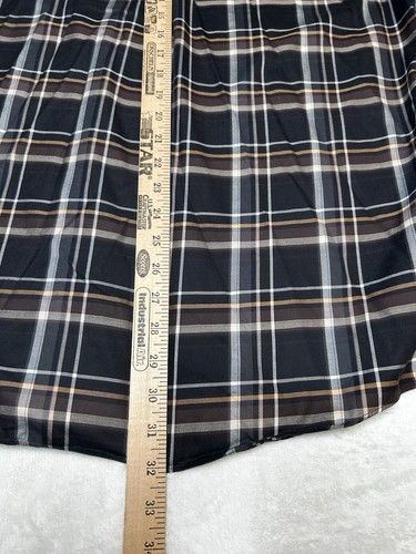 Camisa Jos A Bank Travelers Collection Para Hombres M Marrón A Cuadros Manga Larga Con Botones - Imagen 8 de 8