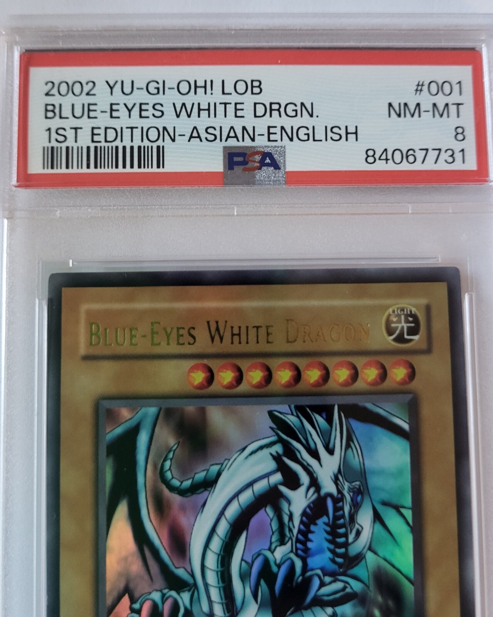 Yu-Gi-Oh! LOB-001 [1st Edition] Blue-Eyes White Dragon PSA 8