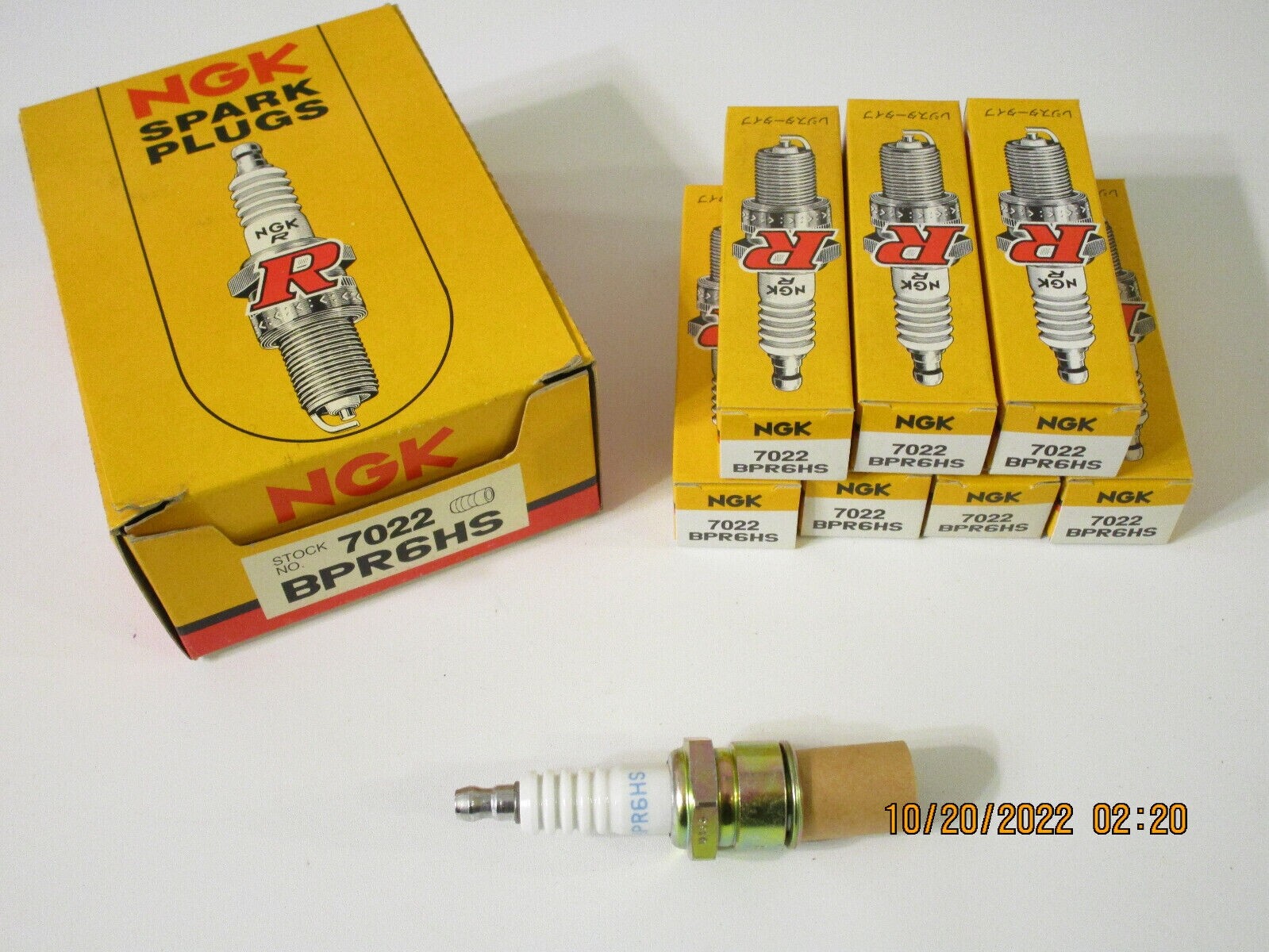 7 NGK 7022 Spark Plugs BPR6HS 7 pack