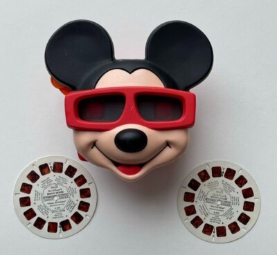 Vintage Mickey Mouse View-Master 3-D Viewer w/2 Mickey Mouse Reels - Works Great