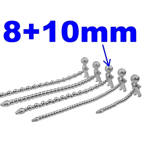 Male Stainless Steel Urethral Beads Plug Penis Urethral Sounding Dilator Toy New - Bild 23 von 23