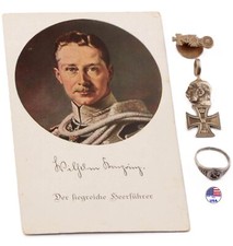 German empire WW1 Iron Cross Ring WWI Audtria-Hungary pendant 800 silver Franz J