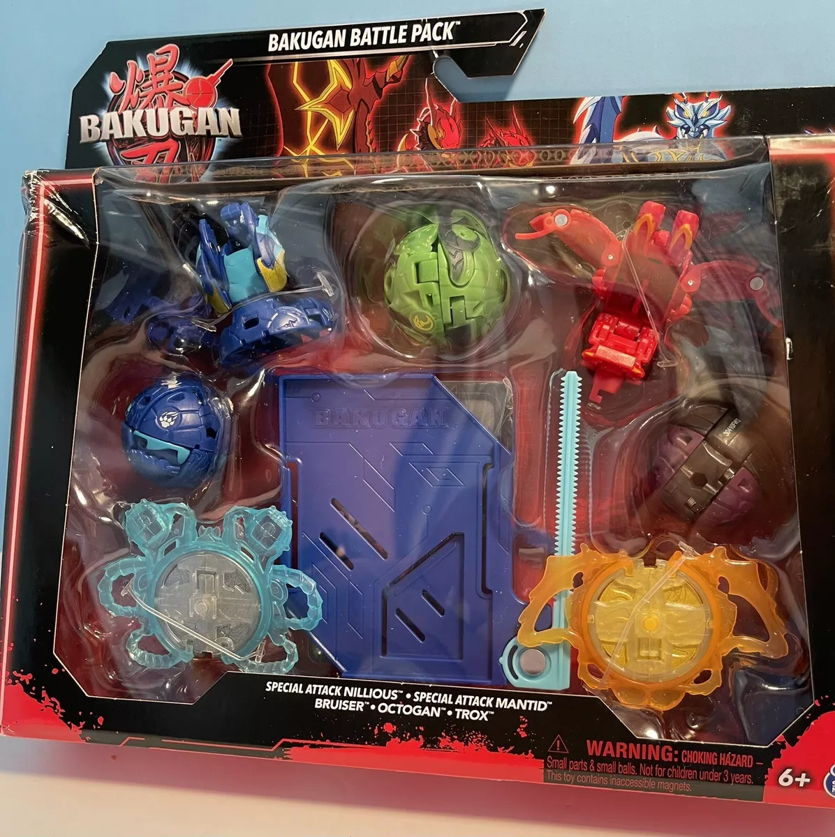 Bakugan 2023 Special Attack Nillious, Mantid, Bruiser, Octogan Trox  5-Figure Battle Pack Includes Online Roblox Game Code Spin Master - ToyWiz