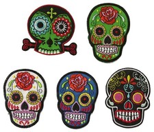 Ecusson patche Mexican Tattoo skull écussons patches au choix patch DIY brodé