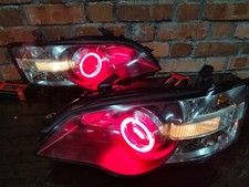 RED LED Ring Subaru LEGACY BPE BP5 BL5 Outback HID Head Lights Lamps 03-05 BP BL