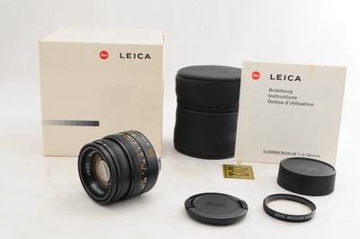 ☆231☆ TOP MINT in Box LEICA SUMMICRON-M 50mm f2.0【4th】Black 