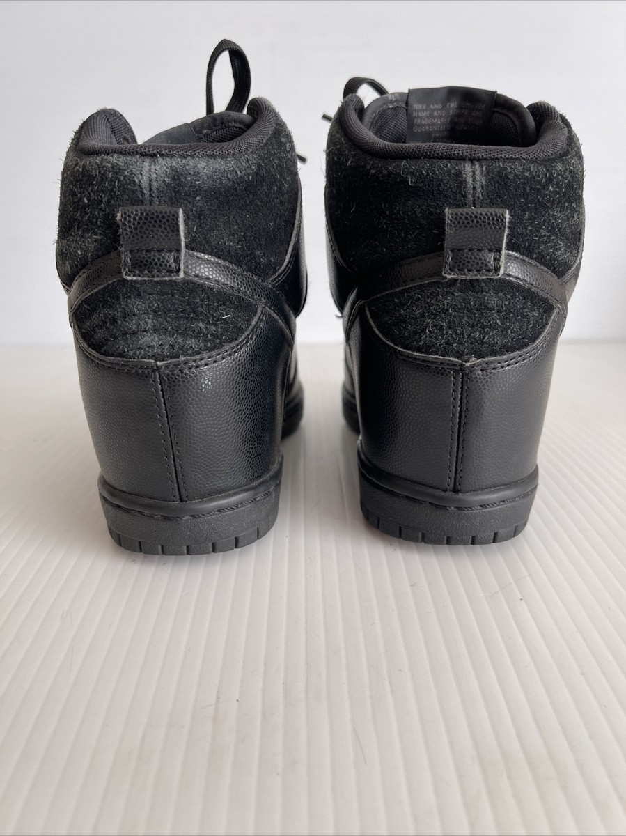 Nike Dunk Sky Hi Essential Hidden Wedge Sneaker 579763-001- Black