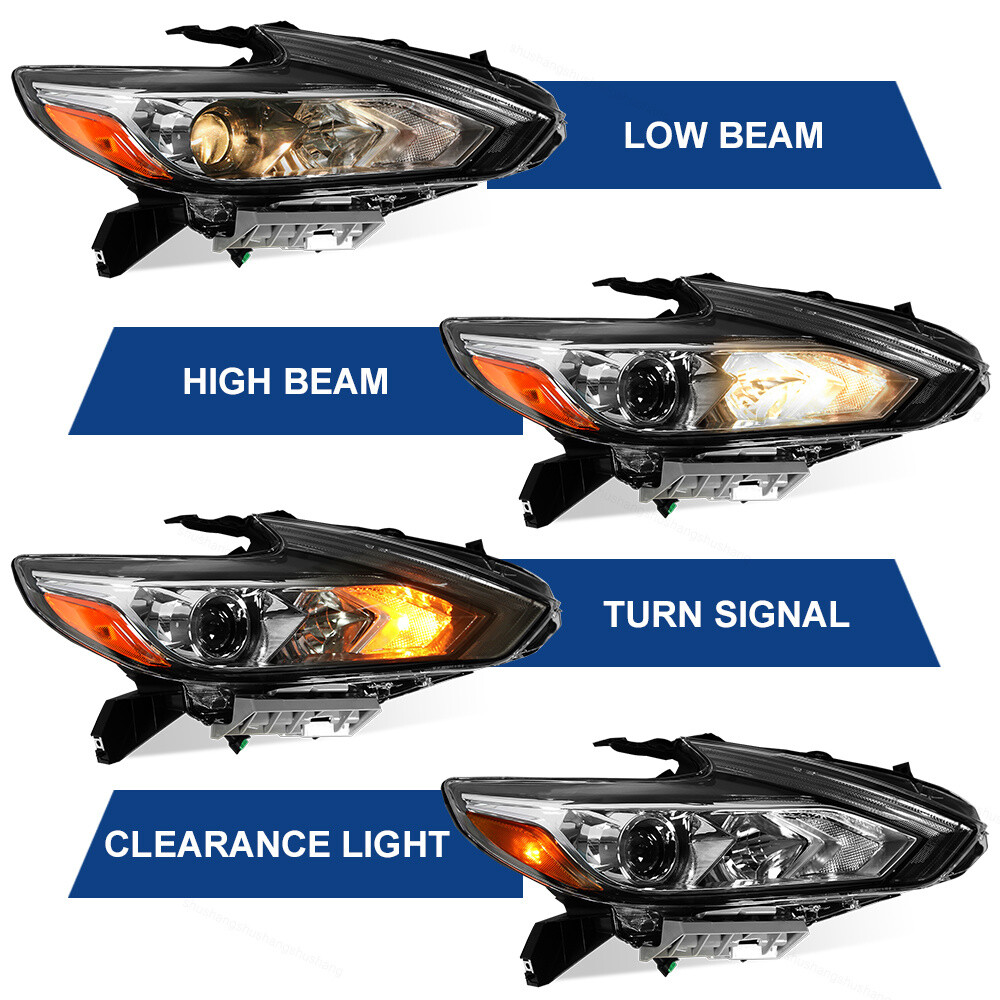 Halogen Headlight Fit 20162018 Nissan Altima Right Passenger Headlamp