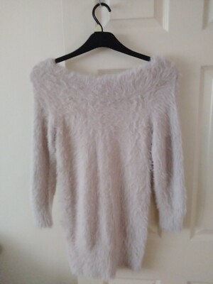 flauschiger Longpullover Gr. S Fit 12 von Matalan Onoff Shoulder Design