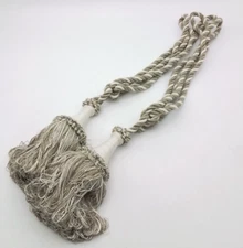 Curtain Tie Back Cream Beige Gold Twisted Drapery Cord Rope Fringe  Tassels 2