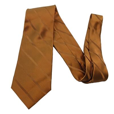 copper silk tie